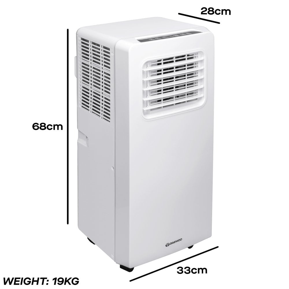 Daewoo 3-in-1 Smart Wi-Fi Portable Air Conditioner with Fan & Dehumidifier