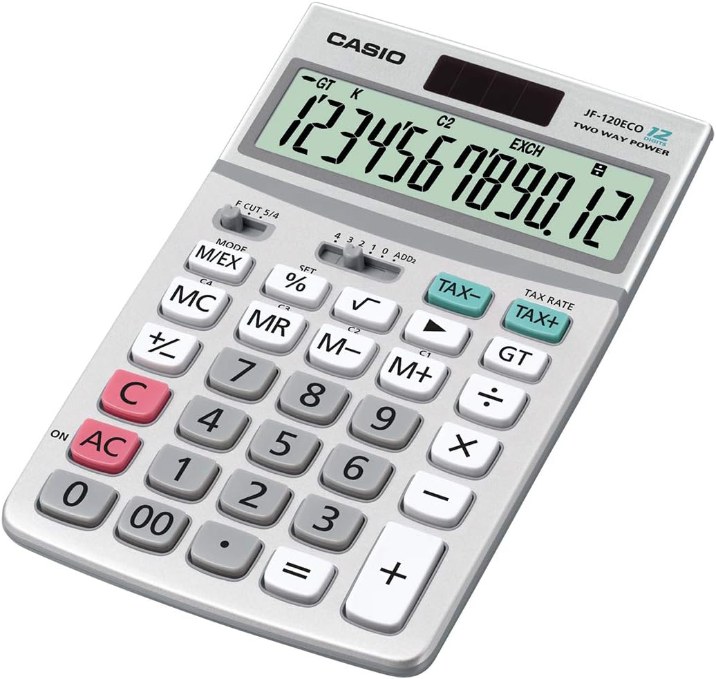 Casio 12-Digit Display Desktop Calculator - JF-120ECO
