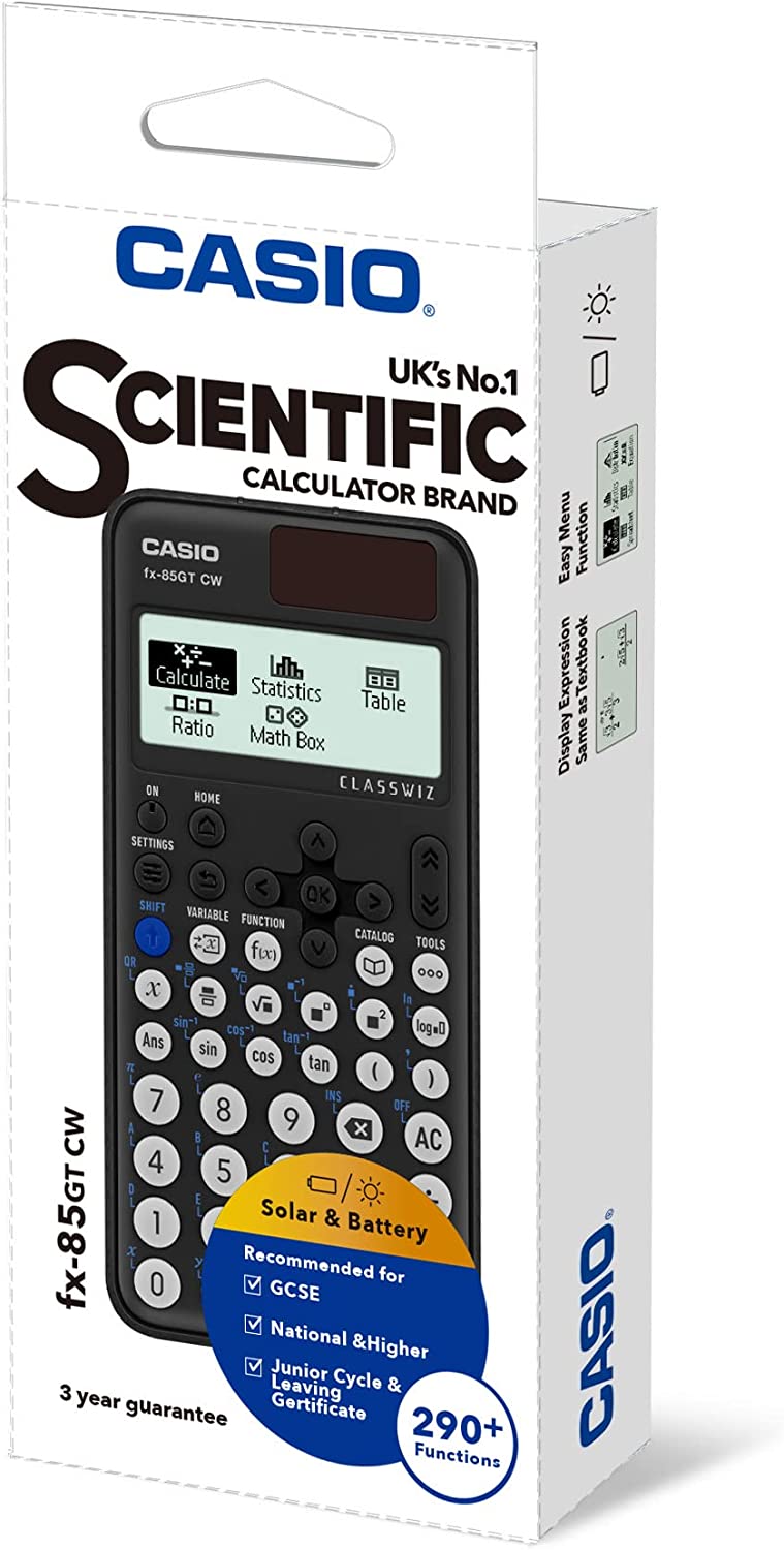 Calculadora científica Casio negra - FX-85 GT CW