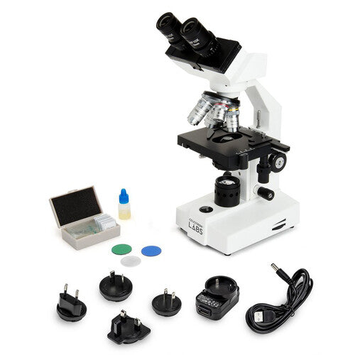 Microscopio binocular compuesto Celestron CB1000CF 40-1000x 