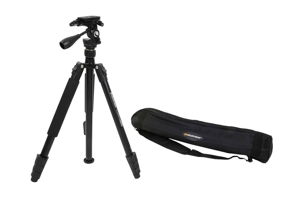 Trípode de acción rápida con cabezal panorámico e inclinable Hummingbird de Celestron 