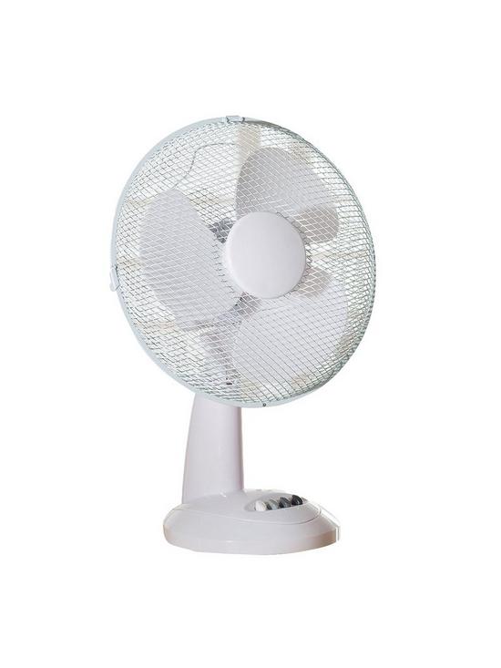 Daewoo 12" Desk Fan, White - COL1256