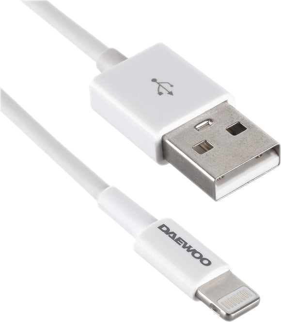 Daewoo 1 Metre USB-A to 8 Pin Lightning Cable - ELA1344