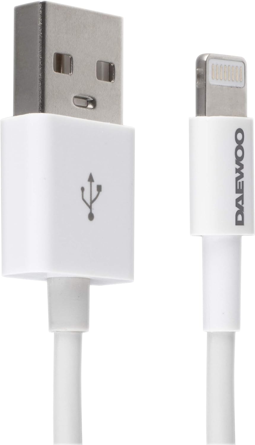 Daewoo 1 Metre USB-A to 8 Pin Lightning Cable - ELA1344
