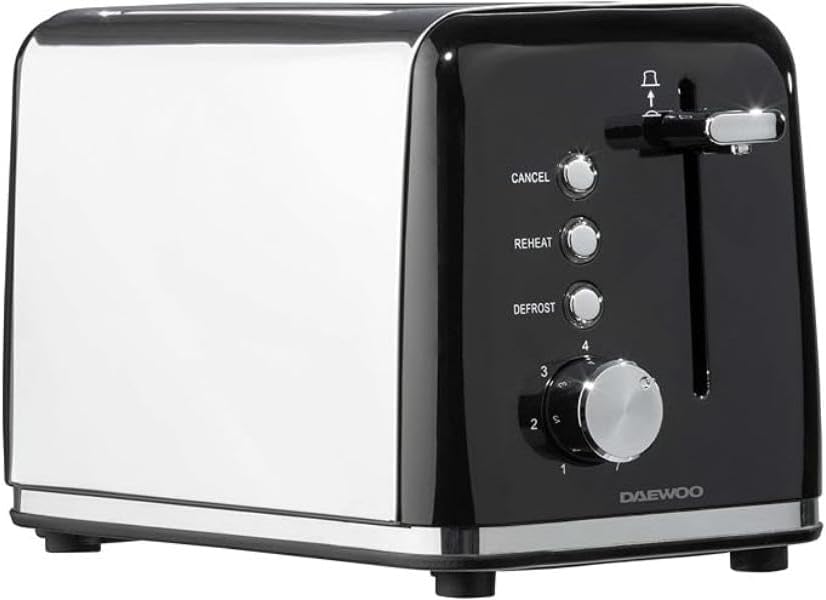 Daewoo Kensington 2-Slice Toaster with 6 Settings - Black | SDA1583
