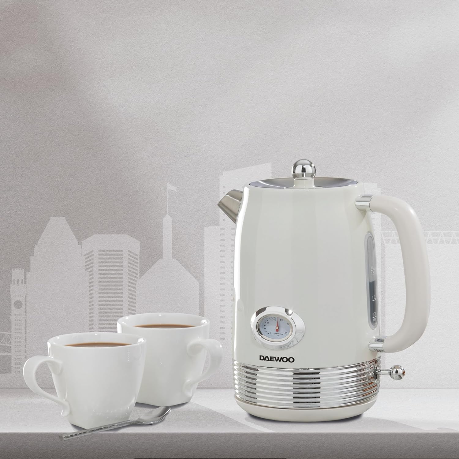 Daewoo Denver 1.5L Rapid Boil Kettle - Buttermilk