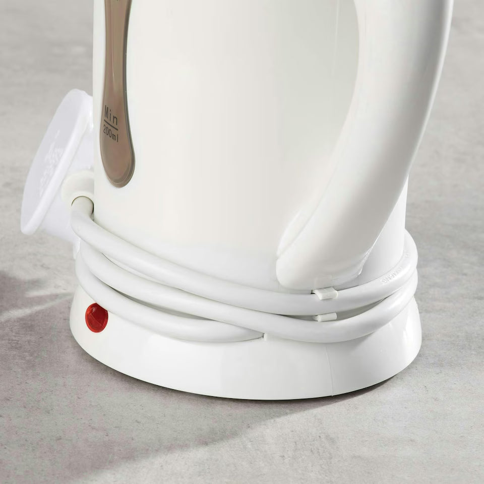 Daewoo Essentials 0.5L White Travel Mini Kettle with 2 Cups - SDA1935GED