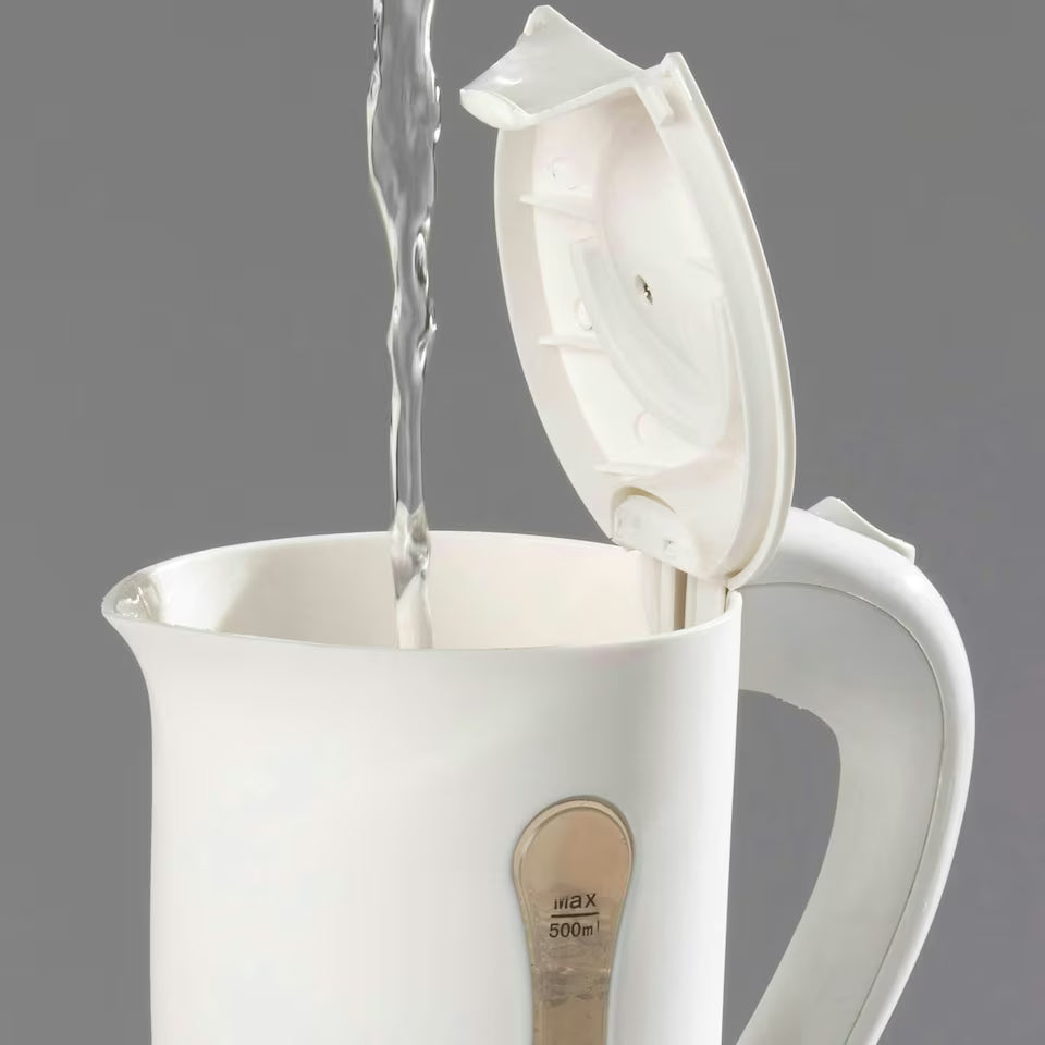 Daewoo Essentials 0.5L White Travel Mini Kettle with 2 Cups - SDA1935GED