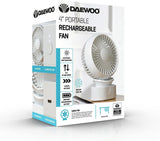 Daewoo Rechargeable 4" Portable Fan - COL1540