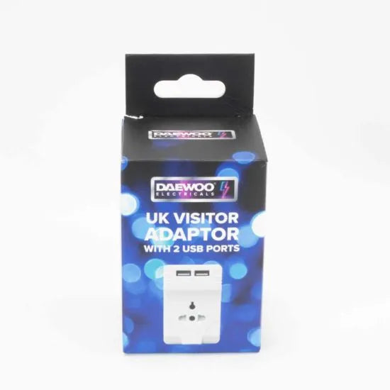 Daewoo UK Visitor Adaptor 2 USB 5V 2.1A