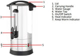 Daewoo Water Urn Boiler 10L Silver - SDA1596