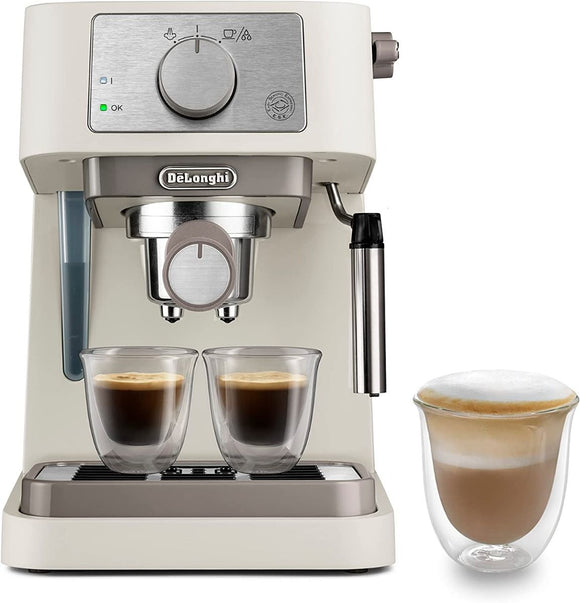 Delonghi Stilosa Manual Espresso Coffee Machine EC260.CR | Cream