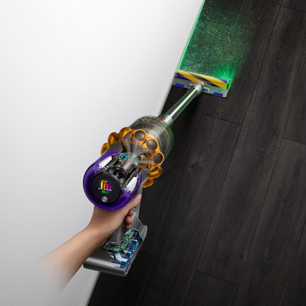 Aspiradora inalámbrica Dyson V15 Detect Absolute (amarilla y níquel) 