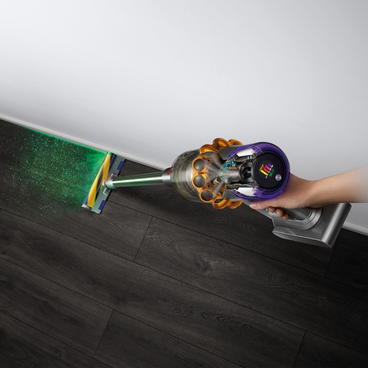 Aspiradora inalámbrica Dyson V15 Detect Absolute (amarilla y níquel) 