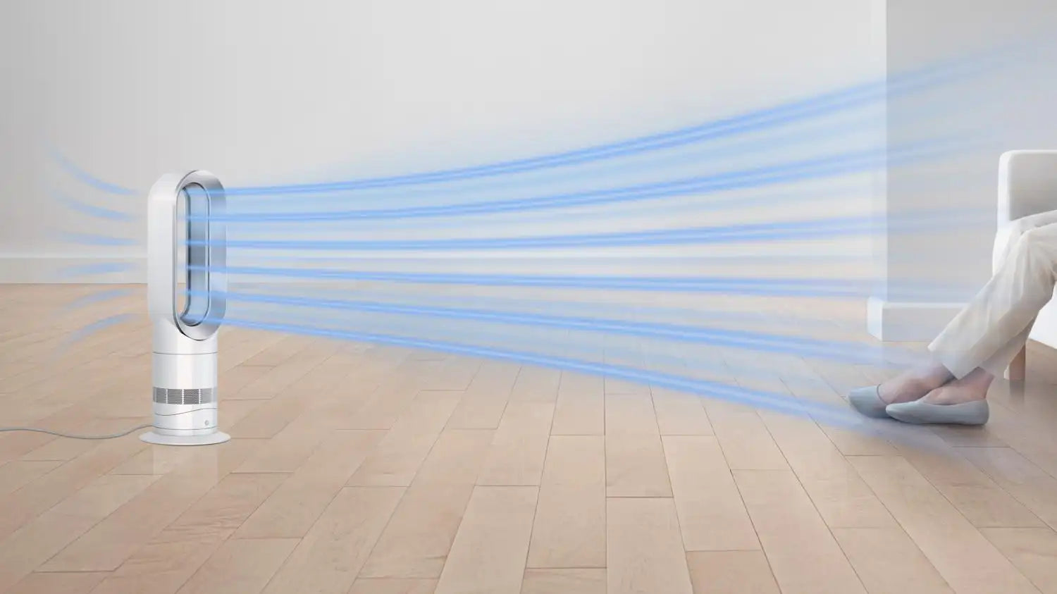 Dyson Hot+Cool Jet Focus AM09 fan heater (White/Silver)