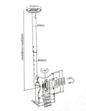 Fersay LCD Ceiling Tilt Mount 23-42"