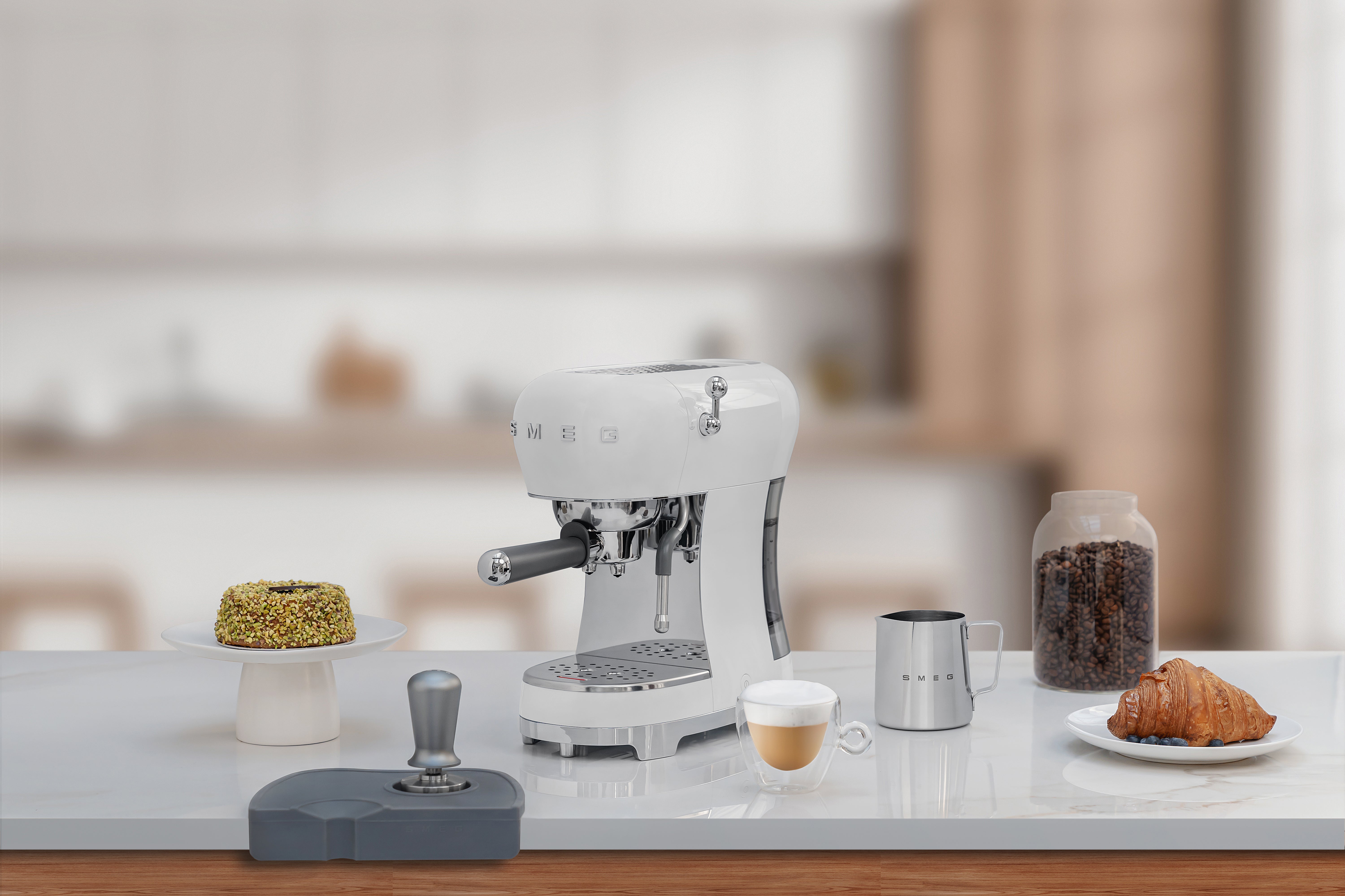 Smeg Espresso Coffee Machine with Steam Wand - ECF02