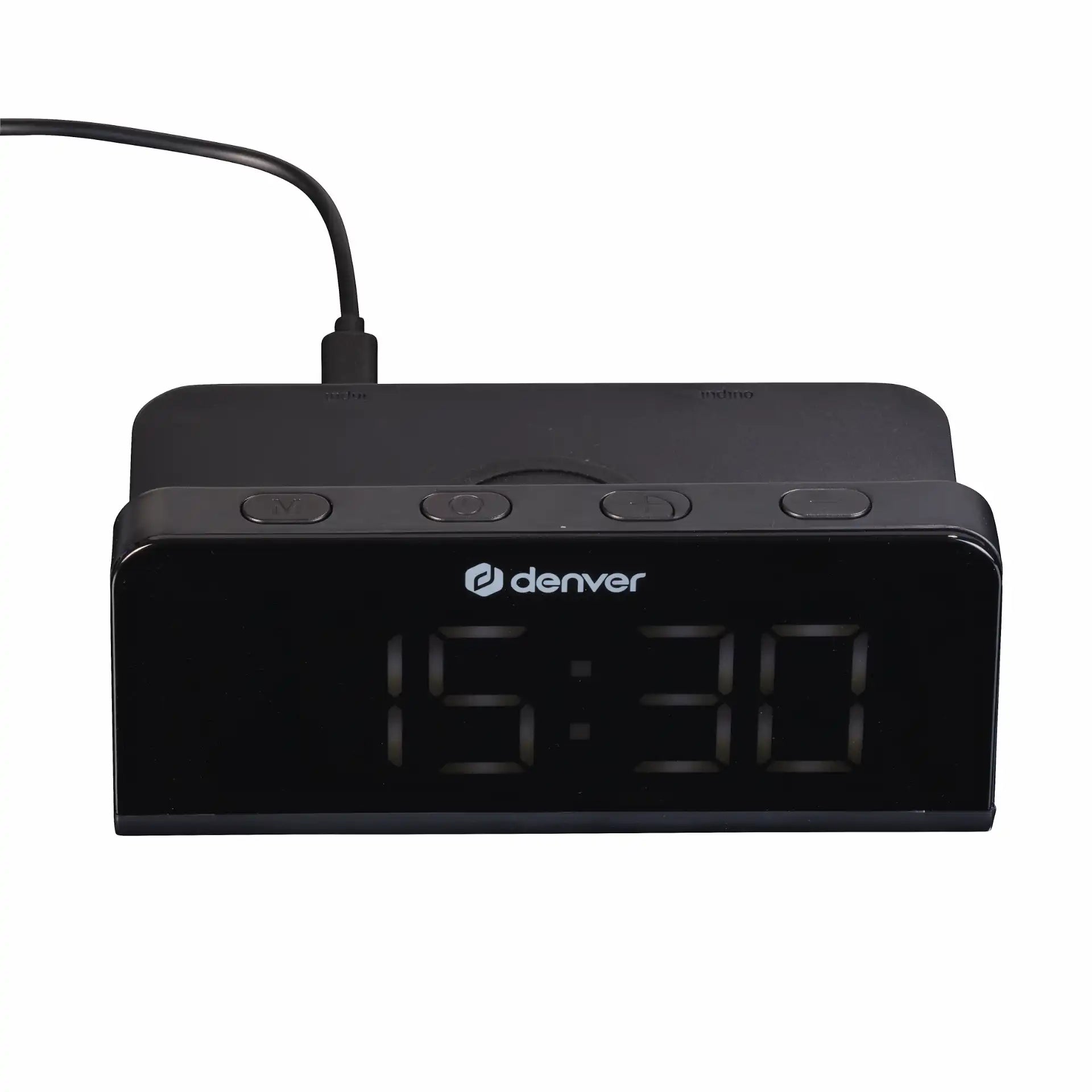 Denver Alarm Clock with Wireless Charging - ECQ-103MK2