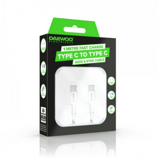 Daewoo 1M USB-C TO USB-C Cable 2.1A Fast Charge