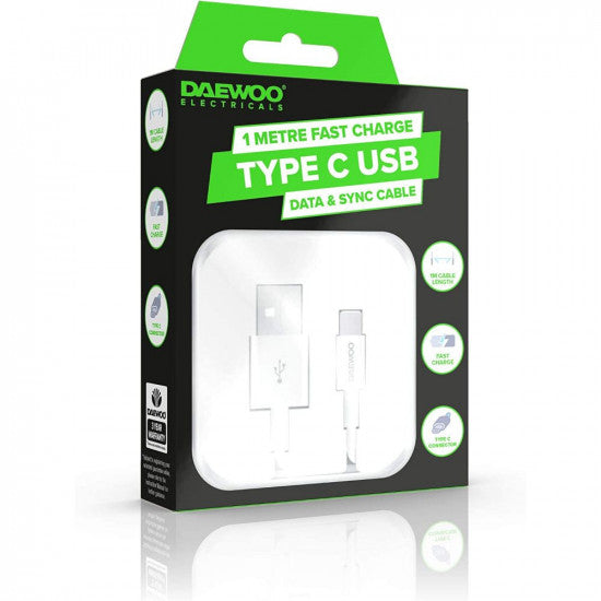 Carga rápida Daewoo 1m USB-C a Lightning 2.1A