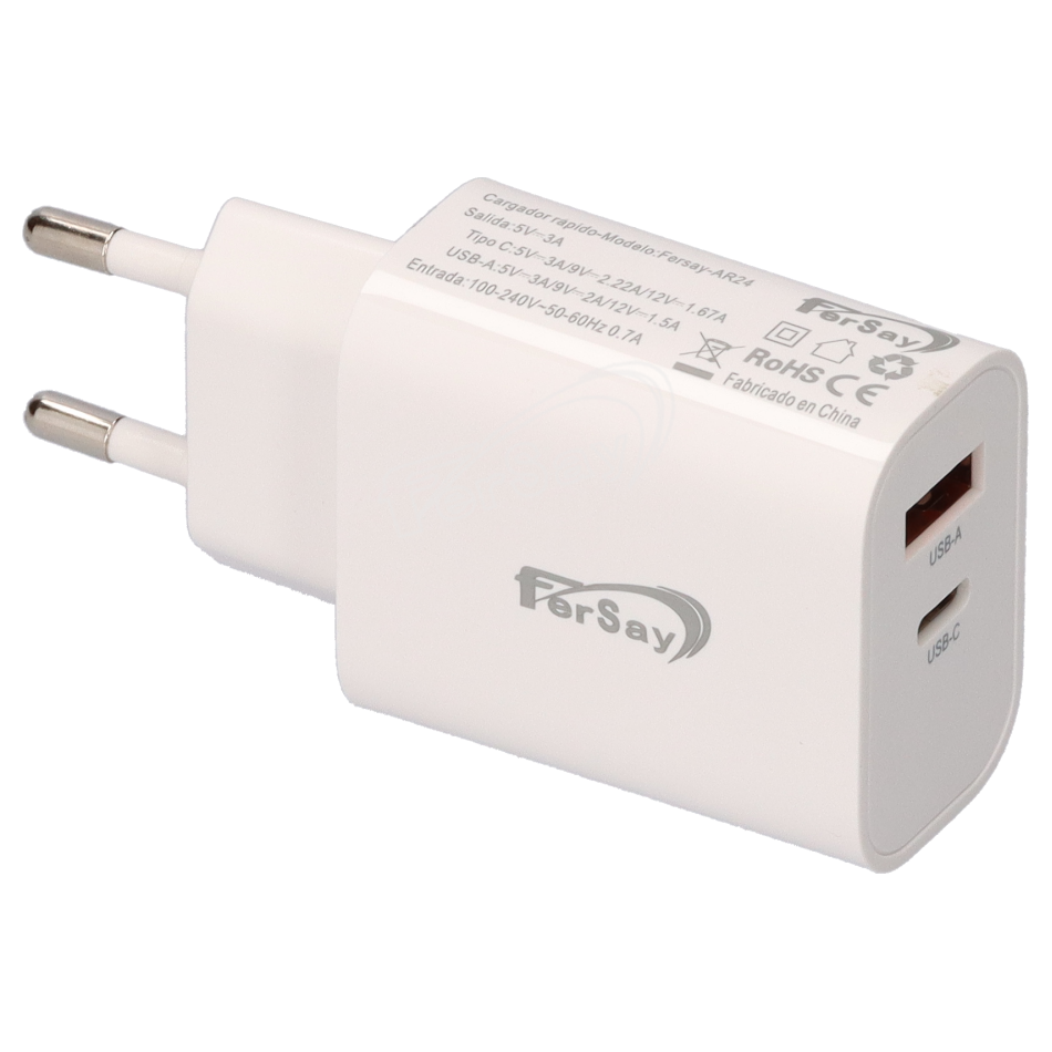 Cargador Fersay QC3.0 de 5 V con salida USB tipo A - FERSAY-AR24