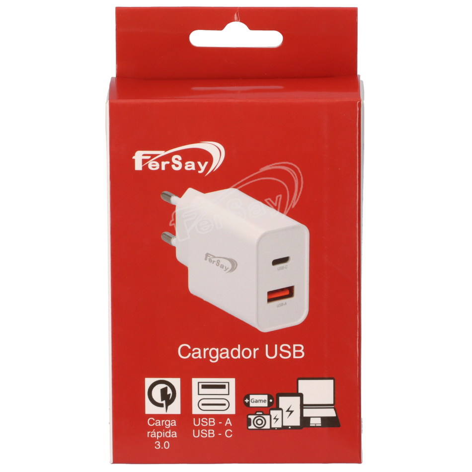 Cargador Fersay QC3.0 de 5 V con salida USB tipo A - FERSAY-AR24