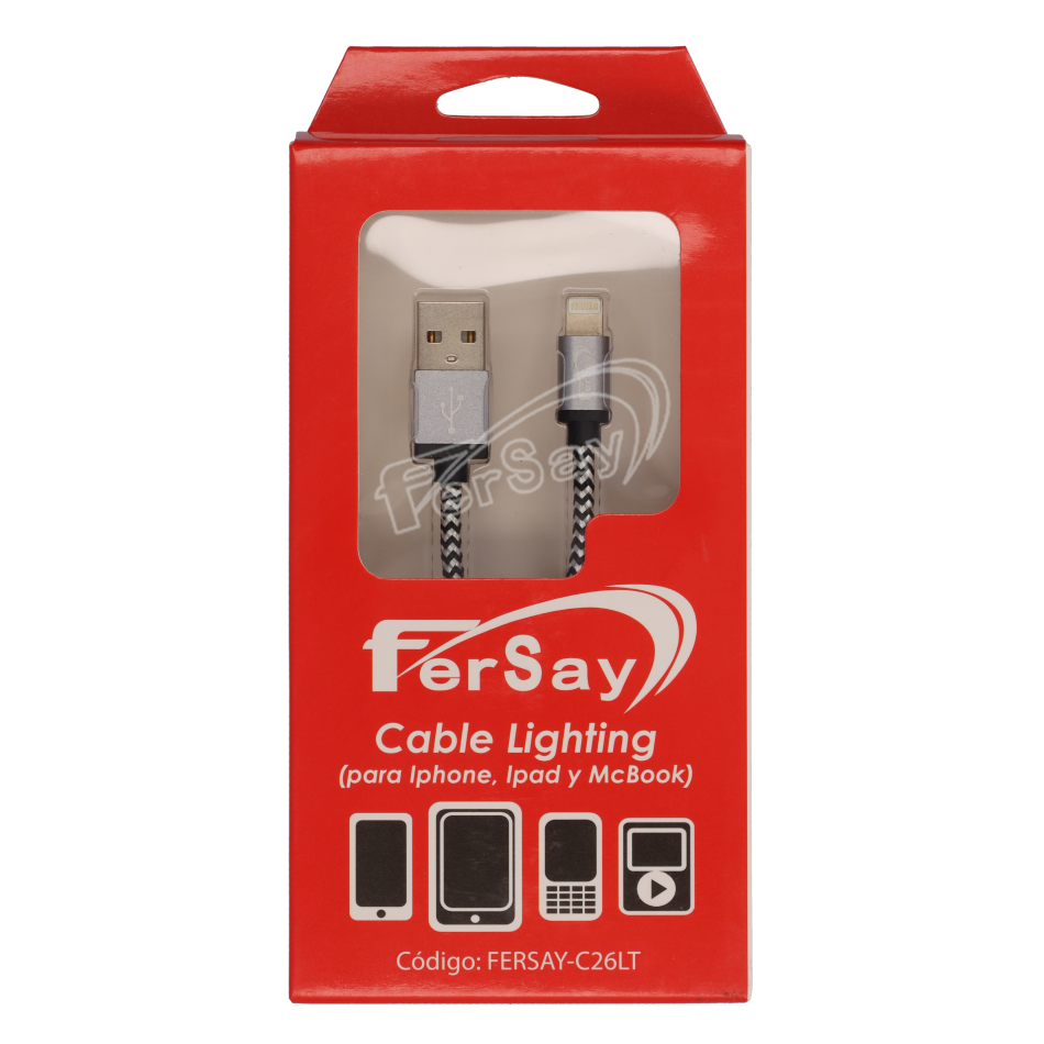 Cable Lightning 2.0 de Fersay para iPhone, iPad y MacBook | FERSAY-C26LT