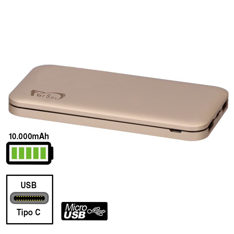 Batterie externe Fersay Powerbank 10 000 mAh - Or
