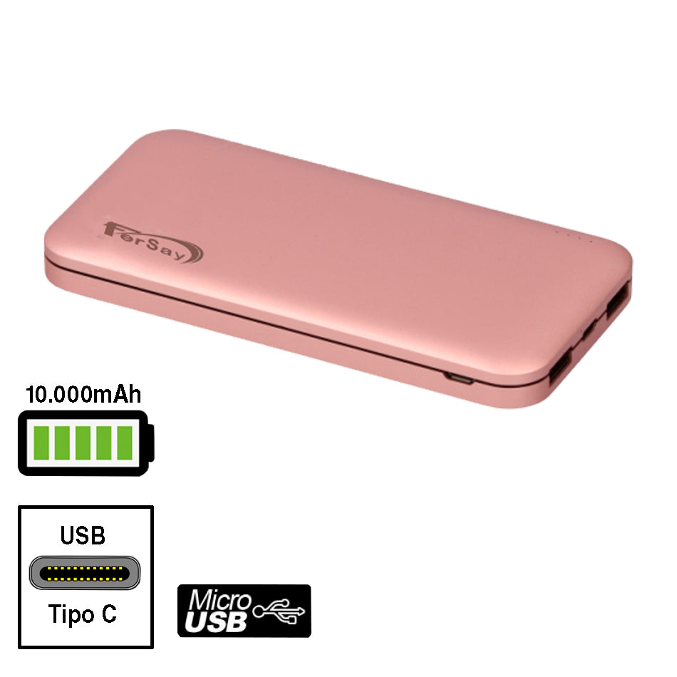 Batterie externe Fersay Powerbank 10 000 mAh - Rose