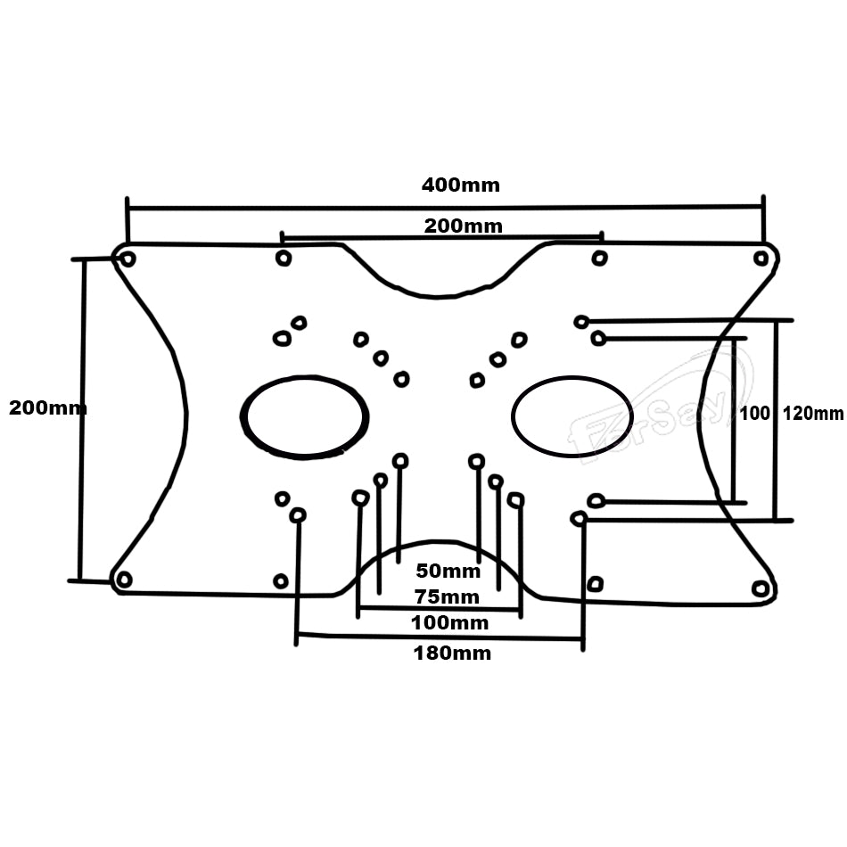 Placa Fersay para adaptar soportes de pared VESA para TV 50X50/75X75/10 | FERSAY-SOP-LCD-50N