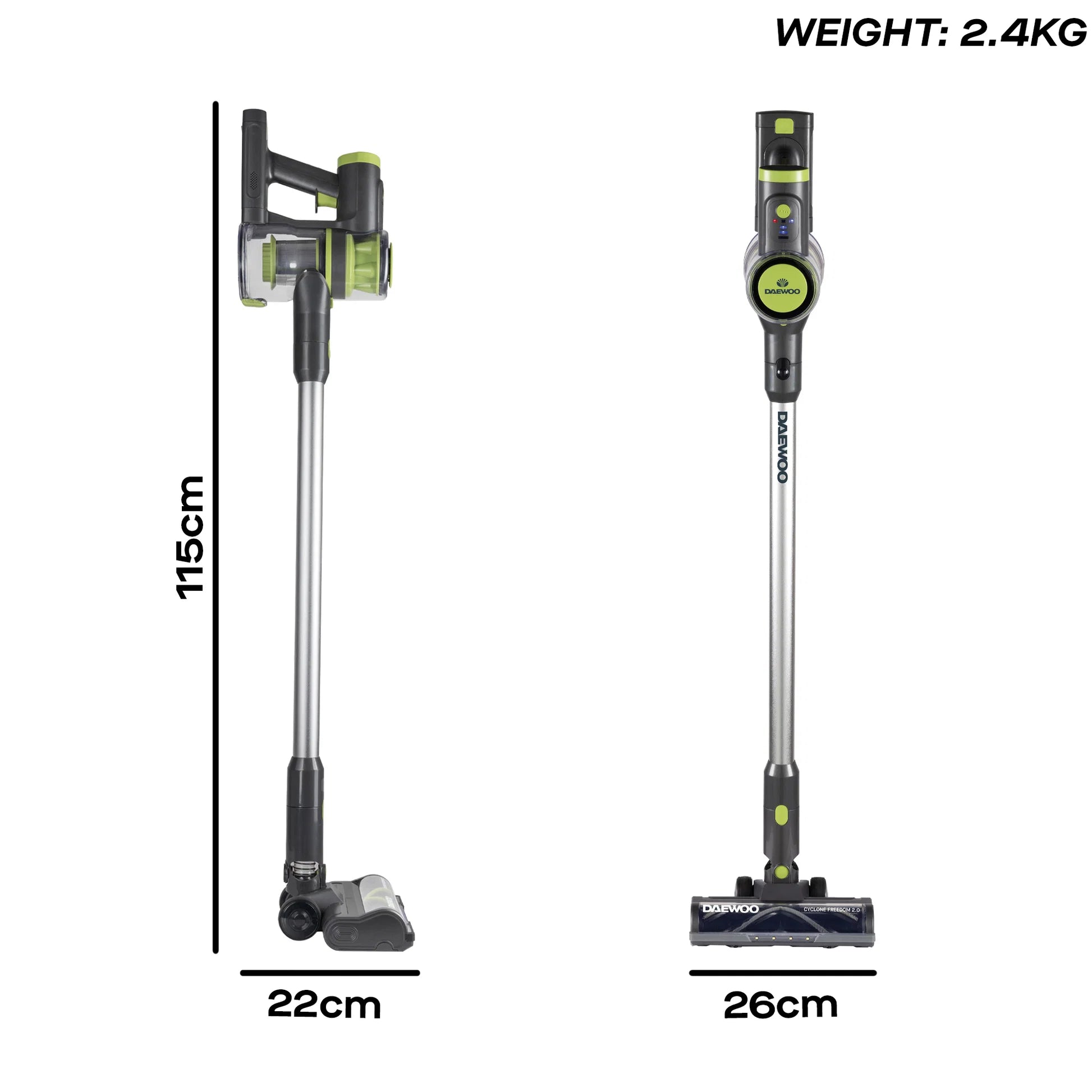 Daewoo Cyclone Freedom 2.0 2-in-1 Cordless Vacuum Cleaner - FLR00174GE
