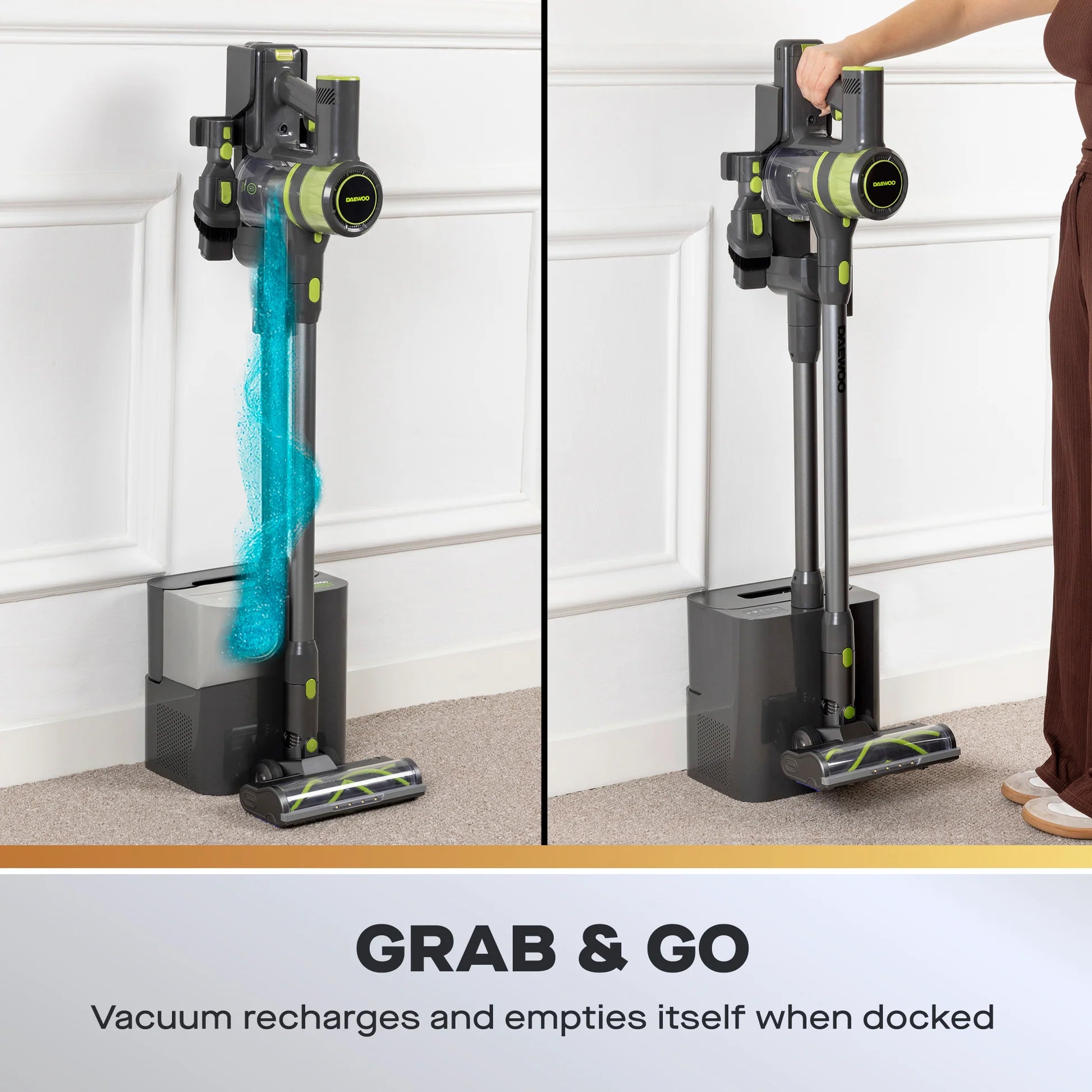 Daewoo Cyclone Freedom Cordless Vacuum Cleaner with Auto Empty System - FLR00203GE