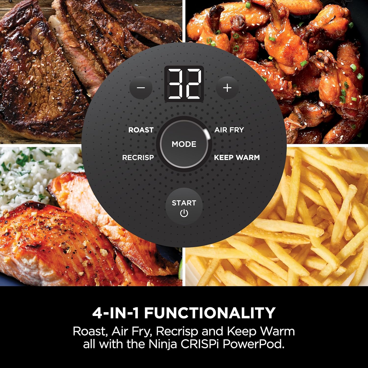 Ninja CRISPi 4-in-1 Portable Glass Air Fryer - FN101UK