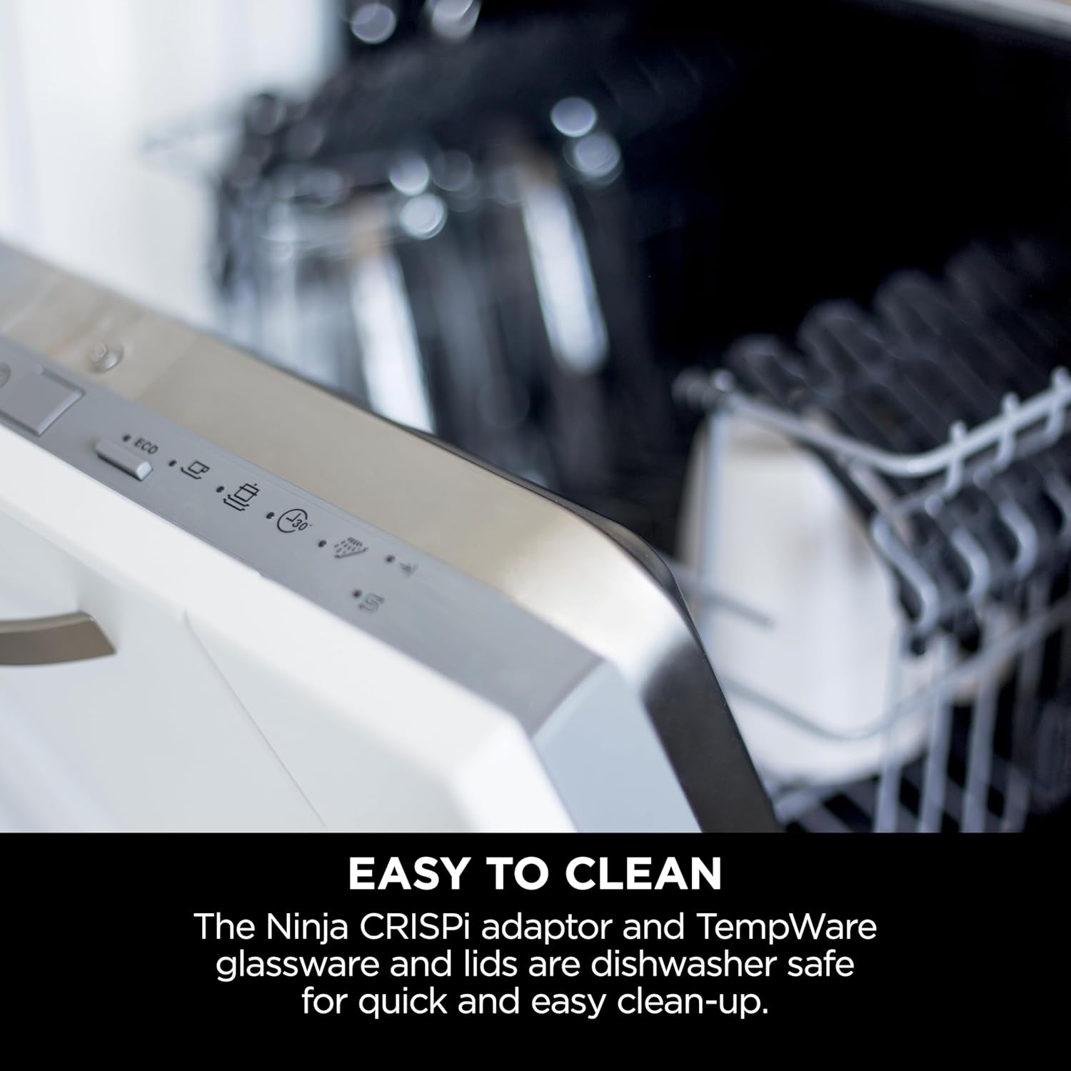 Freidora de aire portátil de vidrio Ninja CRISPi 4 en 1 - FN101UK