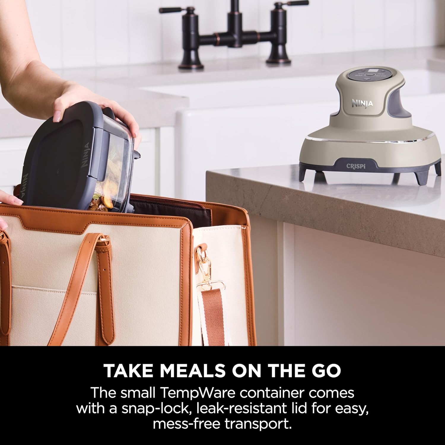 Freidora de aire portátil de vidrio Ninja CRISPi 4 en 1 - FN101UK