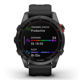 Fenix 7S Solar multisport GPS Watch | Slate Grey with black Band