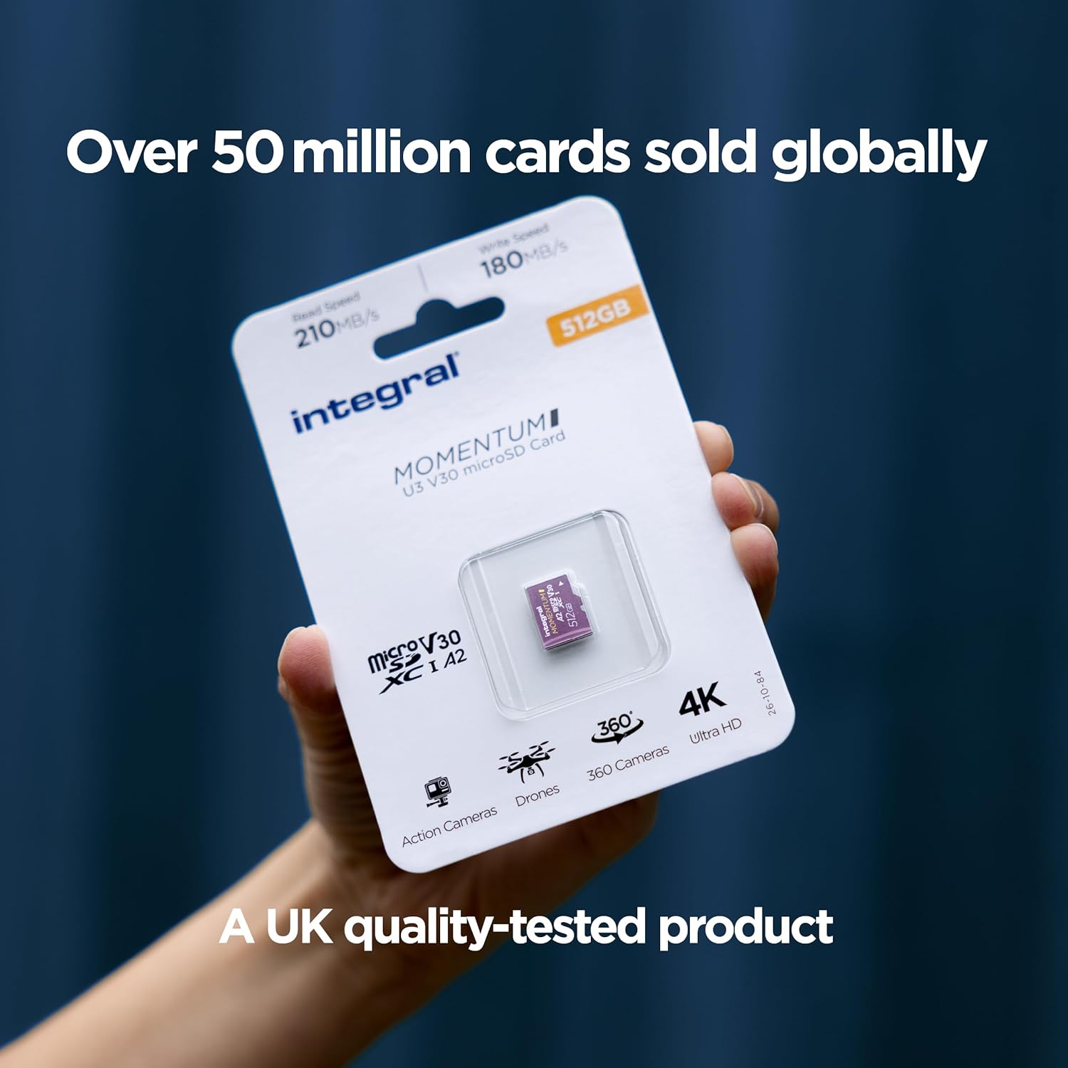Integral Momentum I 512GB microSD Card for DRONES and ACTION Cams