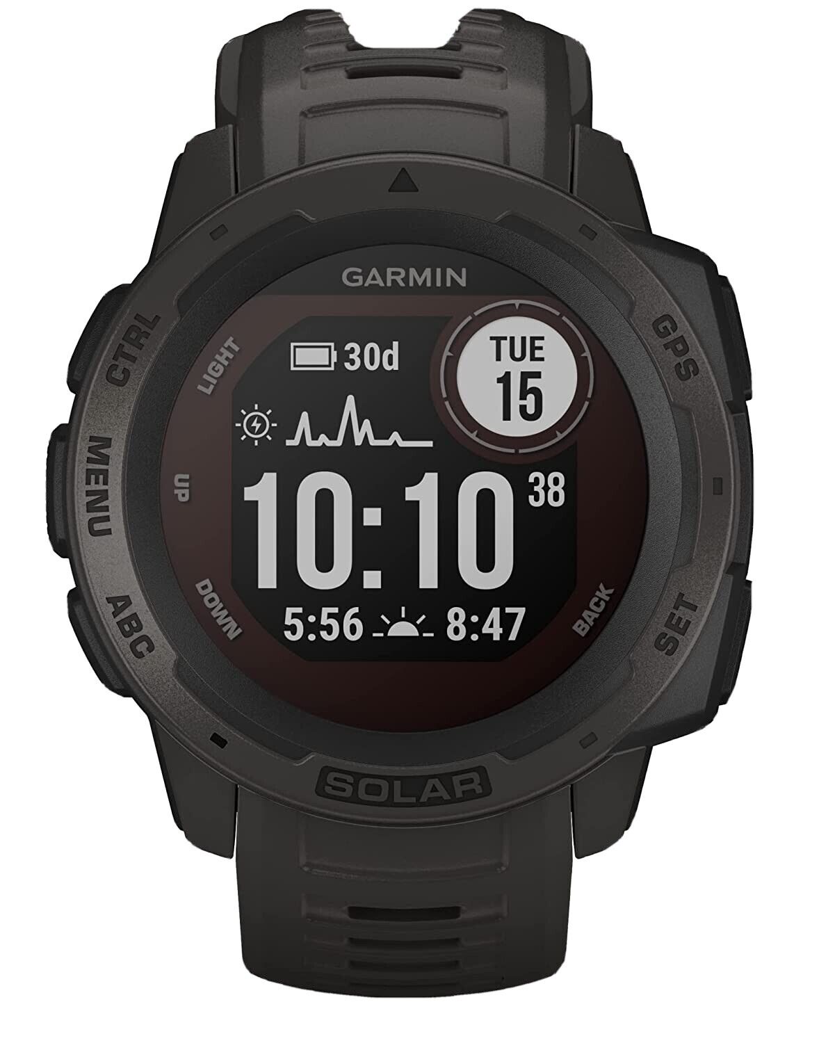 Garmin Instinct Solar 45mm GPS Watch Graphite Carlos