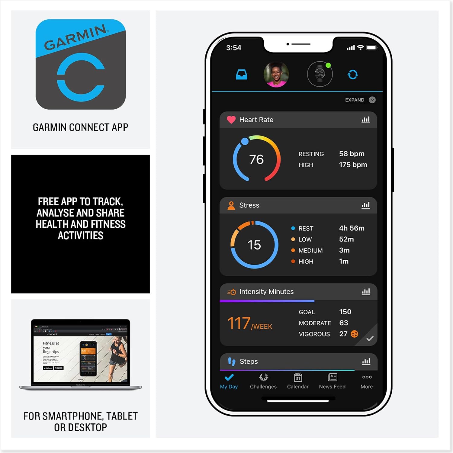 Garmin Venu 3S GPS 41mm AMOLED Touchscreen Smartwatch