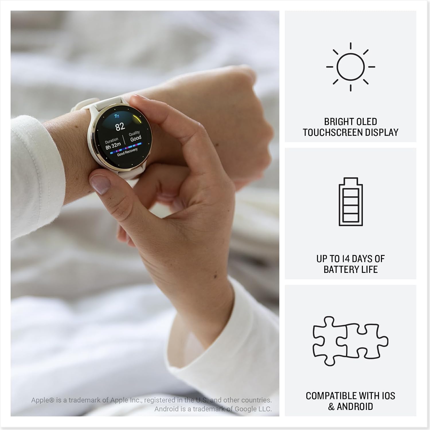 Garmin Venu 3S GPS 41mm AMOLED Touchscreen Smartwatch