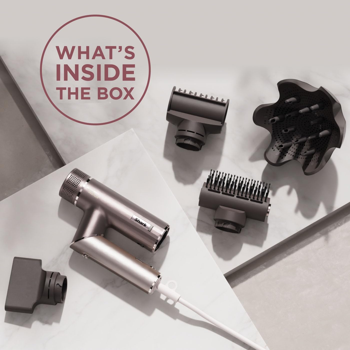 Secador de pelo Shark SpeedStyle Pro FLEX 4 en 1 de alta velocidad - HD542UK