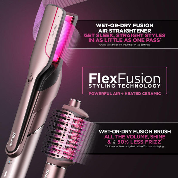 Plancha de pelo Shark FlexFusion Straight 5 en 1, con secador y estuche - HD652SUK