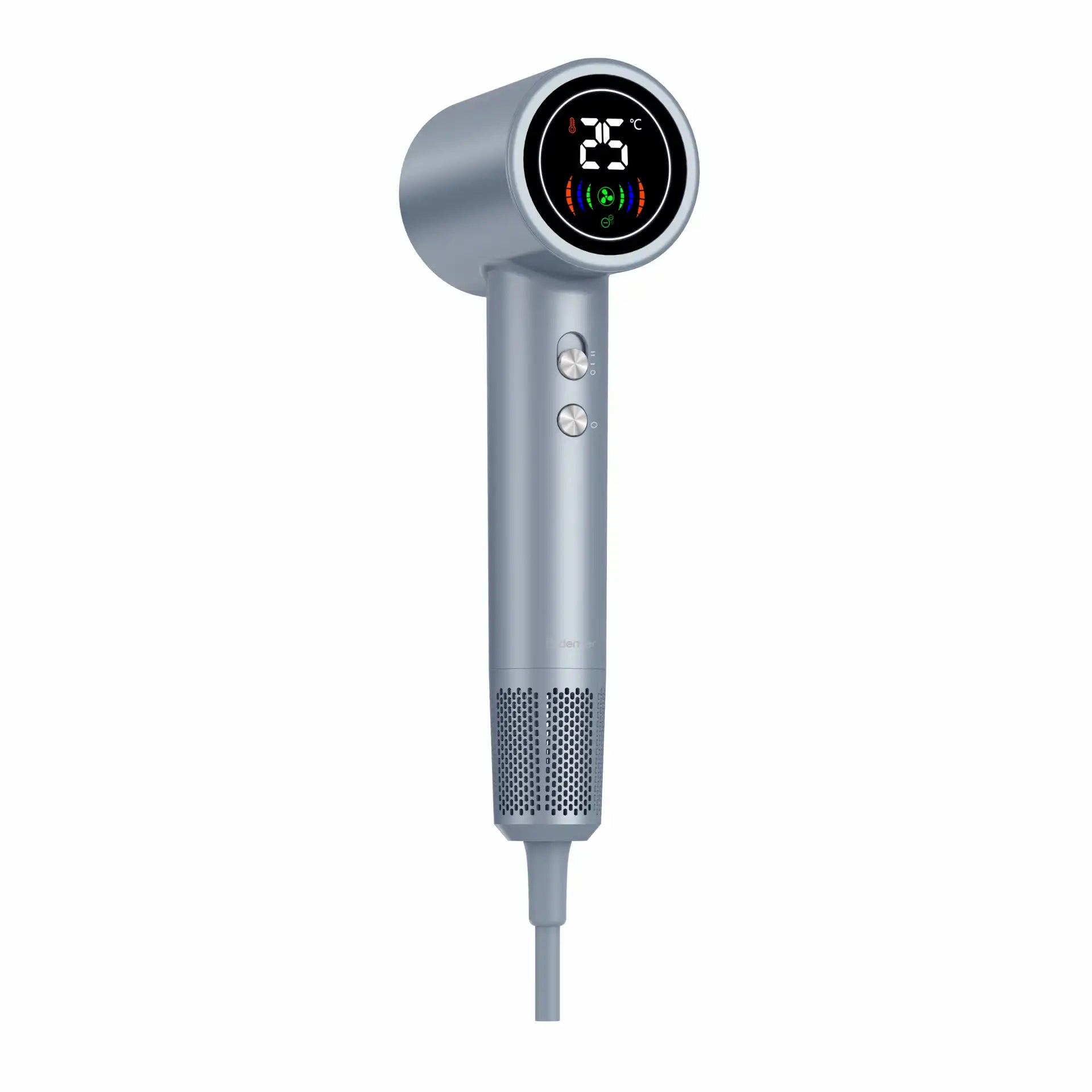 Secador de pelo Denver de alta velocidad con pantalla digital LED - HDD-1400DGR | Gris oscuro