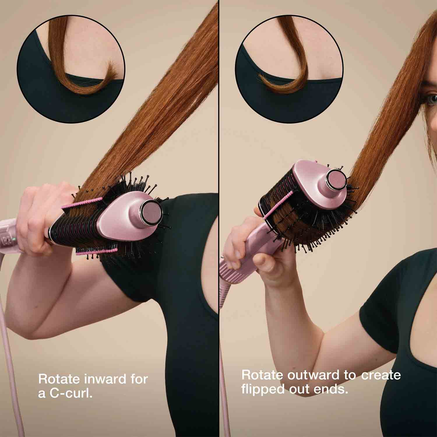 Shark Glossi Hot Brush + Air Glosser - Peony Pink HT302