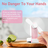 Hianjoo Mini Handheld Fan Soft Blade Fan | Pink