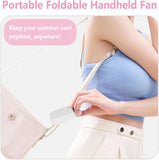 Hianjoo Mini Handheld Fan Soft Blade Fan | Pink