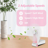 Hianjoo Mini Handheld Fan Soft Blade Fan | Pink