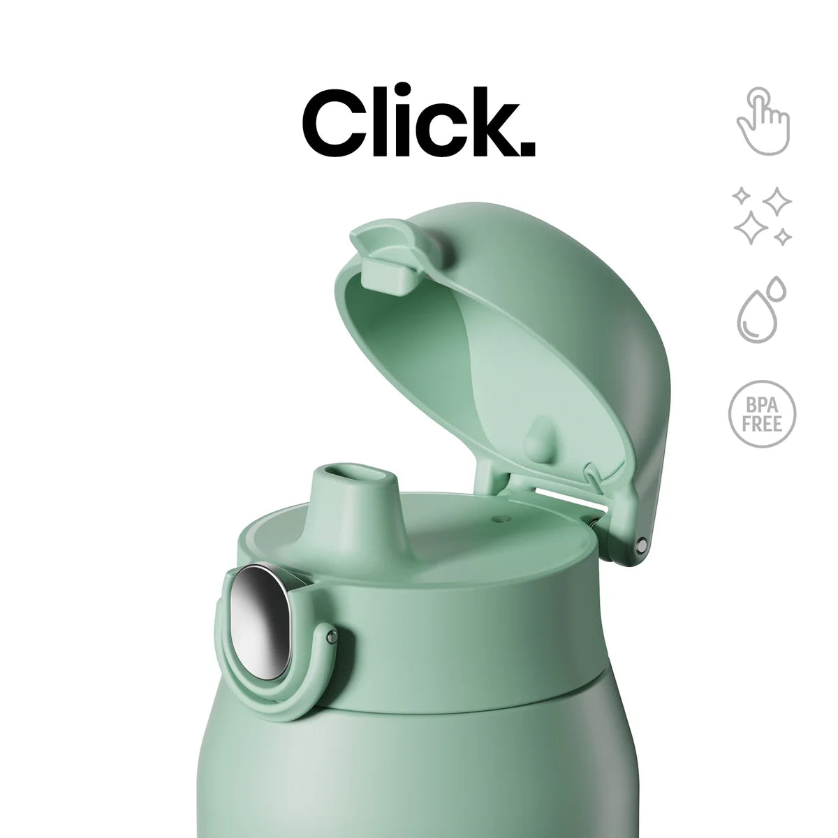 Ion8 Primo REVIVE 720ml One-Touch Water Bottle - Aqua Teal