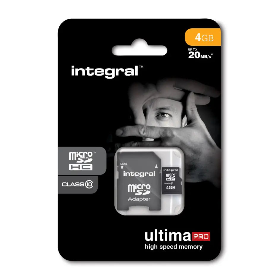 Tarjeta Micro SDHC Integral de 4 GB | INMSDH4G4V2
