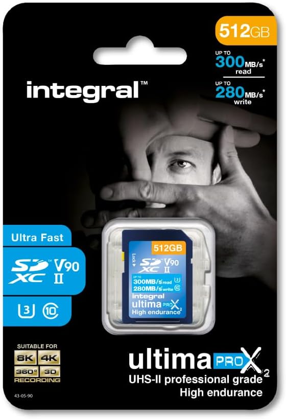 Integral ULTIMAPRO X2 SD CARD SDHC/XC UP TO 300/280 MB UHS-II V90
